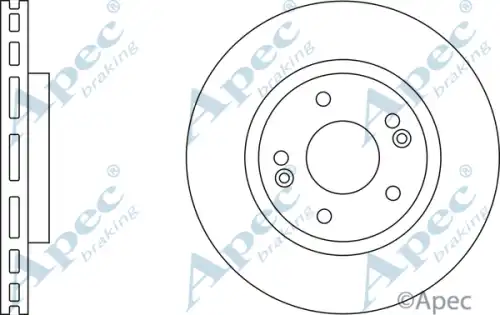 Тормозной диск APEC BRAKING DSK2312