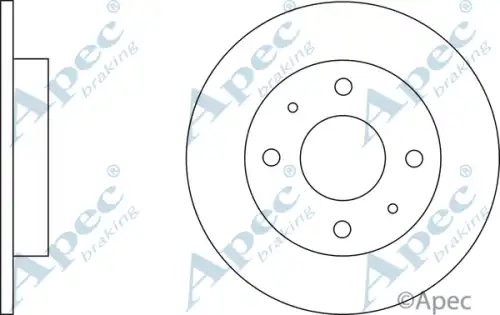 Тормозной диск APEC BRAKING DSK2302