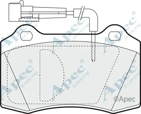 колодки дисковые торм. перед. Dodg PAD1007 APEC BRAKING