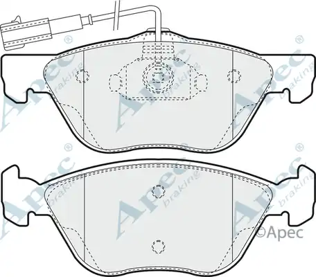 колодки дисковые торм. перед. AR PAD987 APEC BRAKING