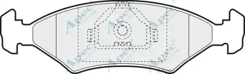 колодки дисковые торм. перед. Ford PAD995 APEC BRAKING