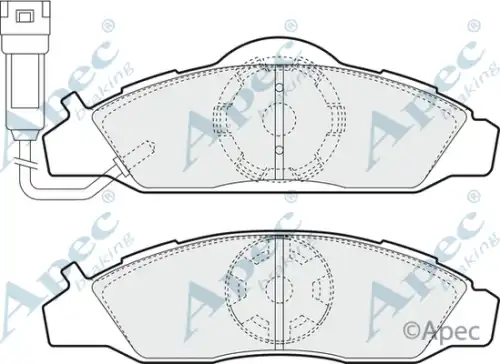 колодки дисковые торм. перед. SsYo PAD957 APEC BRAKING