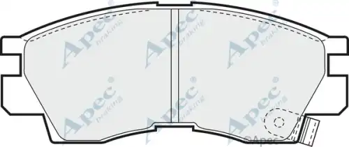 колодки дисковые торм. перед. Mits PAD667 APEC BRAKING