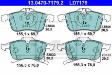 Тормозные колодки дисковые ATE 13.0470-7179.2