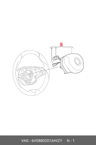 AIRBAG 6V0880201AHIZY VAG