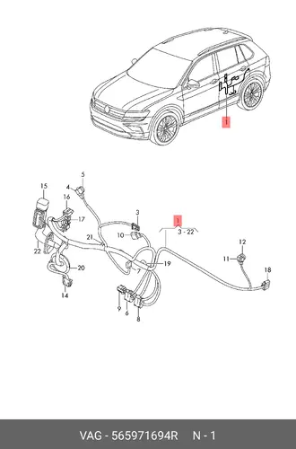 HARNESS 565971694R VAG