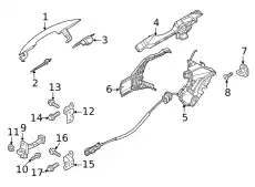 Ручка двери HYUNDAI / KIA 82662AA000
