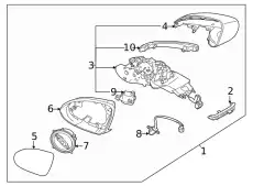 КРЫШКА ЗЕРКАЛА ДВЕРИ 87645AR000 HYUNDAI