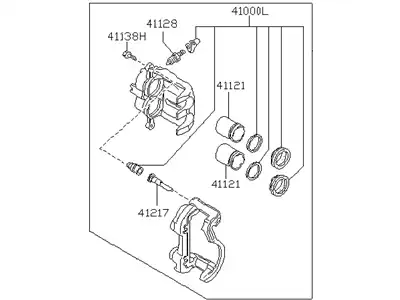 Суппорт тормозной NISSAN 41001 09G05