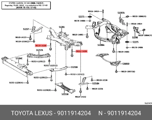 9011914204 БОЛТ TOYOTA / LEXUS