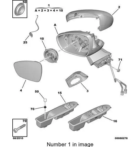 ВНЕШ. ЗЕРКАЛО LH 1635517080 PSA