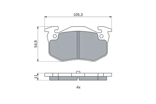 Тормозные колодки дисковые BOSCH 0986424992