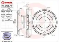 Тормозной диск BREMBO 09.6735.10