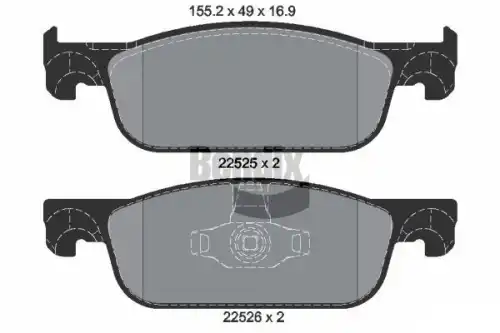 Тормозные колодки дисковые передняя ось BENDIX BPD1035