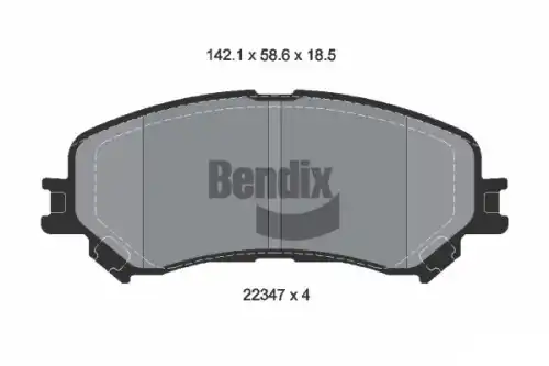 Тормозные колодки дисковые передняя ось BENDIX BPD1178