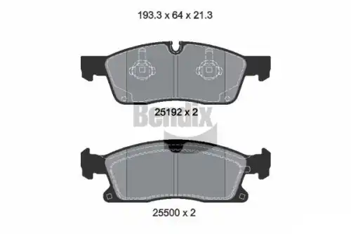 Тормозные колодки дисковые передняя ось BENDIX BPD1378