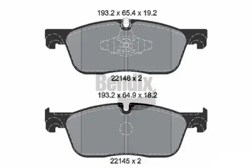 Тормозные колодки дисковые передняя ось BENDIX BPD1480