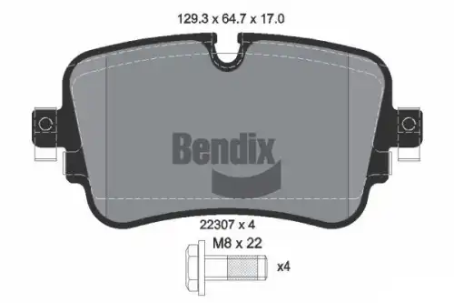Тормозные колодки дисковые задняя ось BENDIX BPD1562