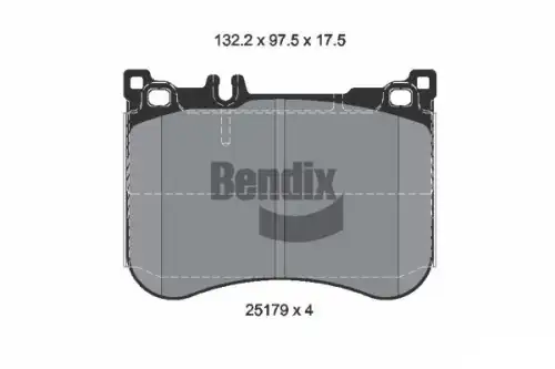 Тормозные колодки дисковые передняя ось BENDIX BPD2230