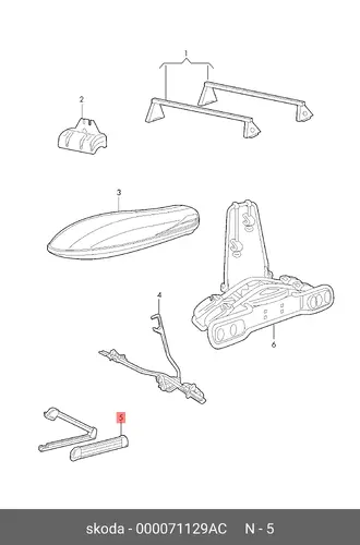 SKI RACK, 000071129AC VAG