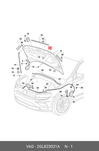 2GL823031A HOOD VAG