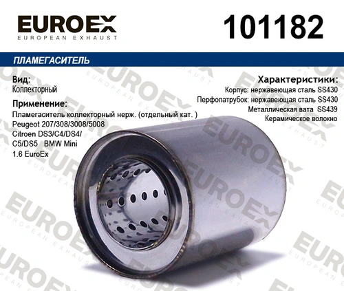 Гофра глушителя EUROEX 101182