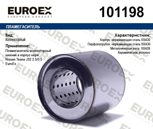 Гофра глушителя EUROEX 101198