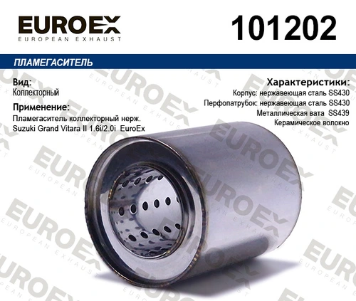 Гофра глушителя EUROEX 101202