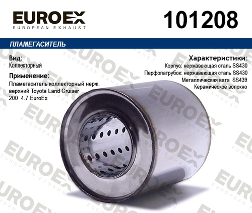 Гофра глушителя EUROEX 101208