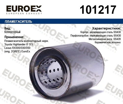 Гофра глушителя EUROEX 101217