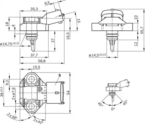 ДАТЧИК ТЕМПЕРАТУРЫ ТОПЛИВА 0 261 230 249 BOSCH