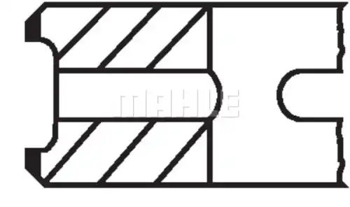 Кольца поршневые MAHLE 013 19 N0