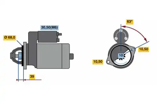 Стартер BOSCH 0 001 139 037