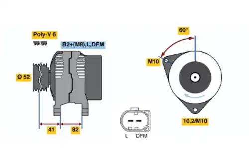 Генератор BOSCH 0 124 525 056