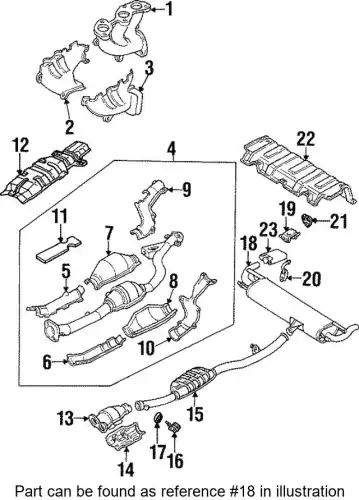ГЛУШИТЕЛЬ 44305PA000 SUBARU