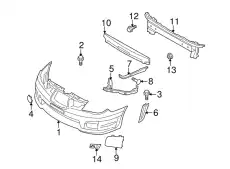 ЗАГЛУШКА БАМПЕРА 55532FE050LR SUBARU