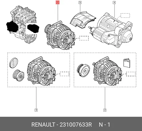 Генератор RENAULT 23 10 076 33R