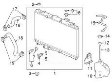 кронштейн радиатора 191156A0A00 HONDA
