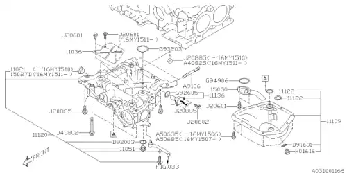 Поддон картера двигателя SUBARU 11109AA250