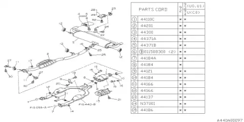 Прокладка глушителя SUBARU 44022PA020