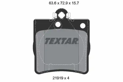 Тормозные колодки дисковые TEXTAR 21919 157 0 4