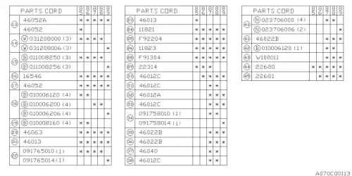 пыльник в сборе 46023GA090 SUBARU