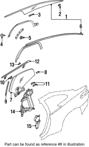 УПЛОТНИТЕЛЬ СТЕКЛА 62345PA041 SUBARU