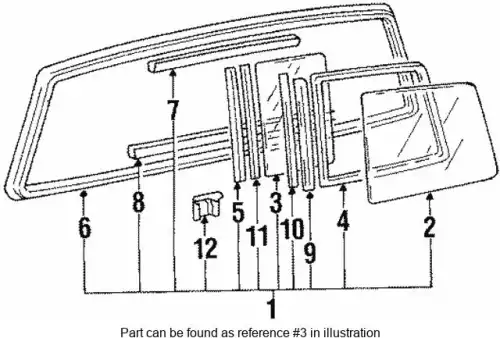 уплотнитель стекла MB419312 MITSUBISHI