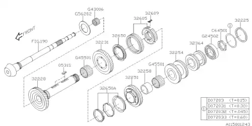Шестерня КПП SUBARU 32254AA600