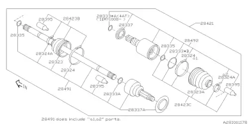 шрус 28421FG021 SUBARU