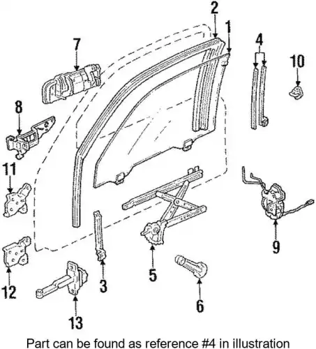 Уплотнитель двери HONDA 72226SM2000