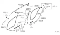 Уплотнитель двери NISSAN 76924JK00B