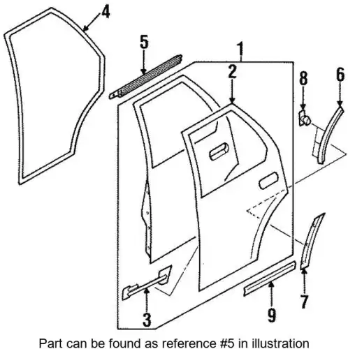 Уплотнитель двери ISUZU 8971248074