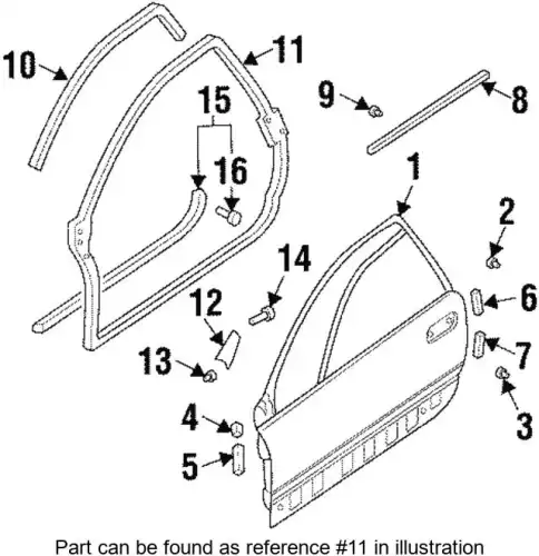 Уплотнитель двери SUBARU 90367PA000